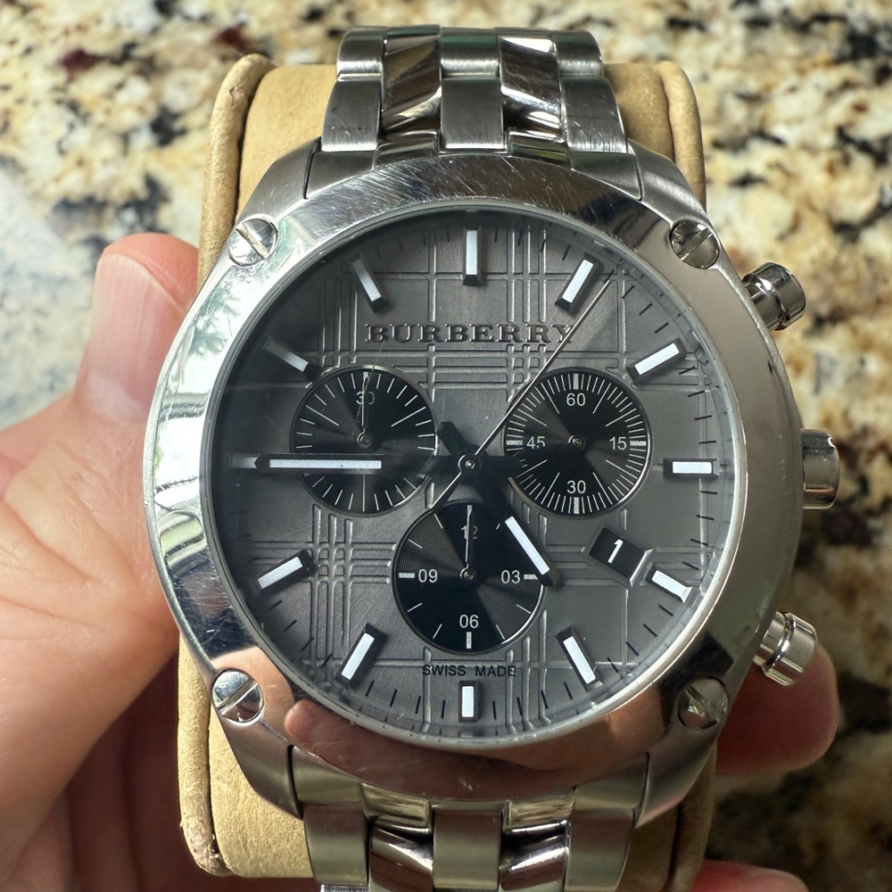 Burberry Heritage Quartz Chronograph Stainless Steel Watch